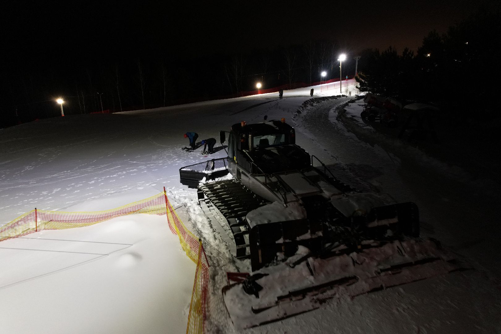 видео с коптера, курорт, лыжи,