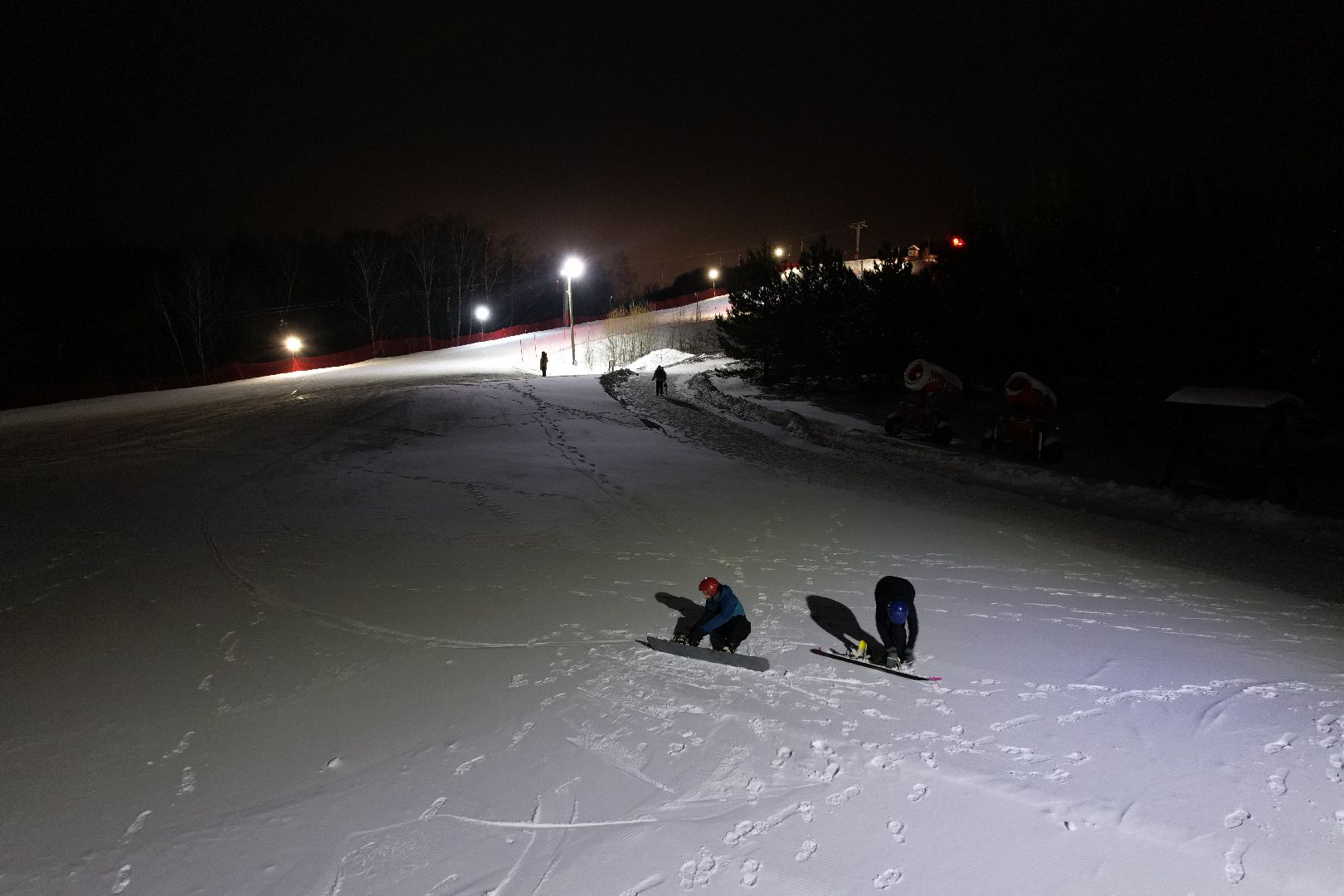 видео с коптера, курорт, лыжи,