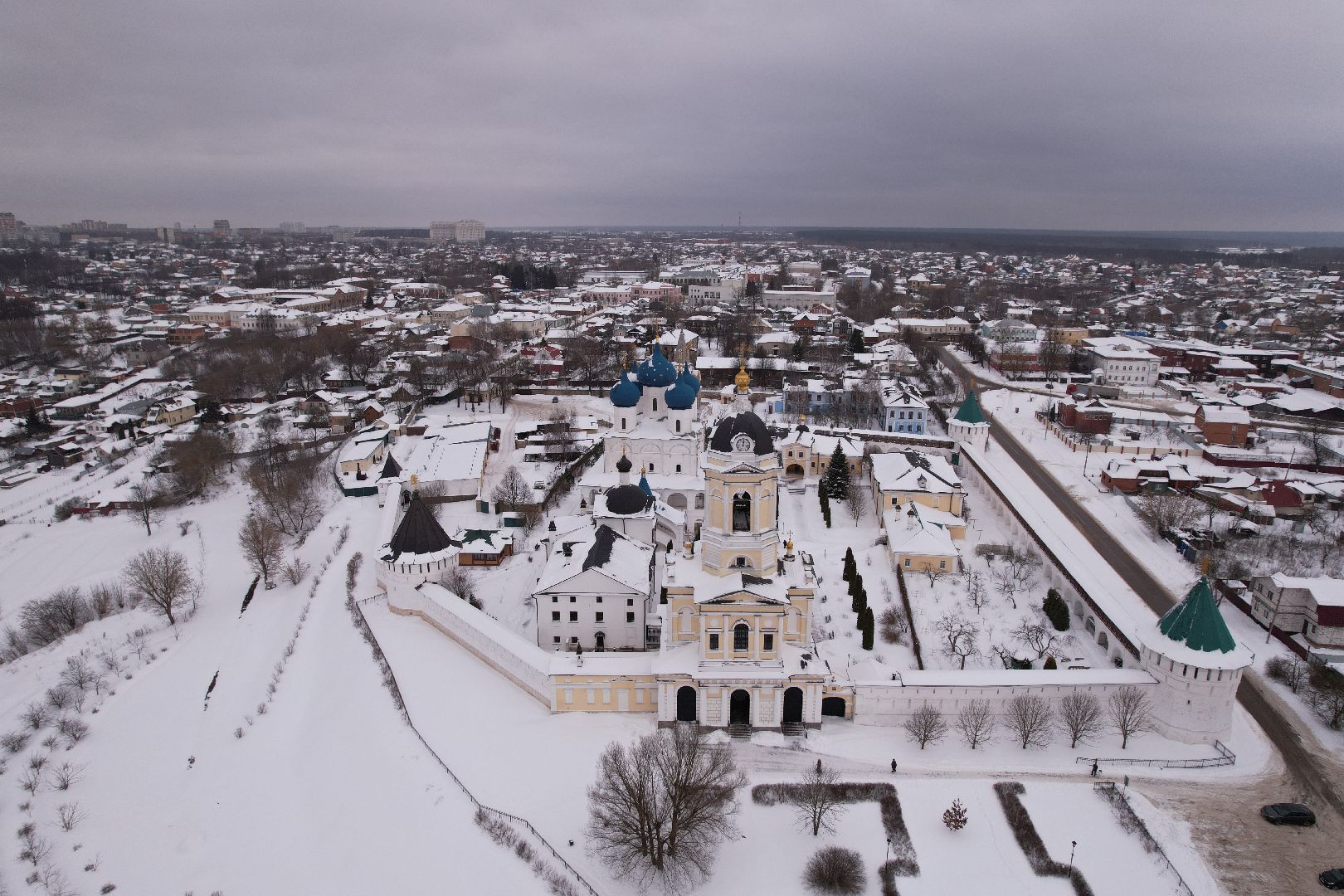 видео с коптера, монастырь, серпухов,
