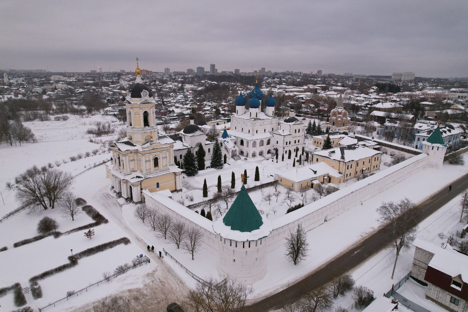 видео с коптера, монастырь, серпухов,