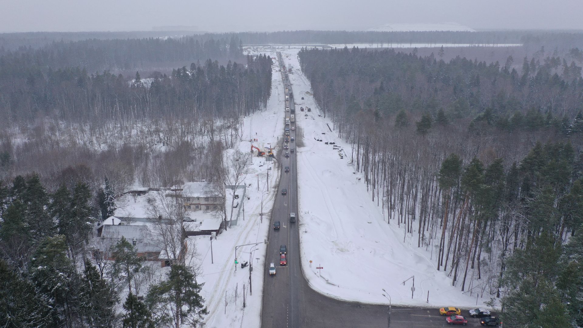 видео с коптера, мытищи, Пироговского шоссе,