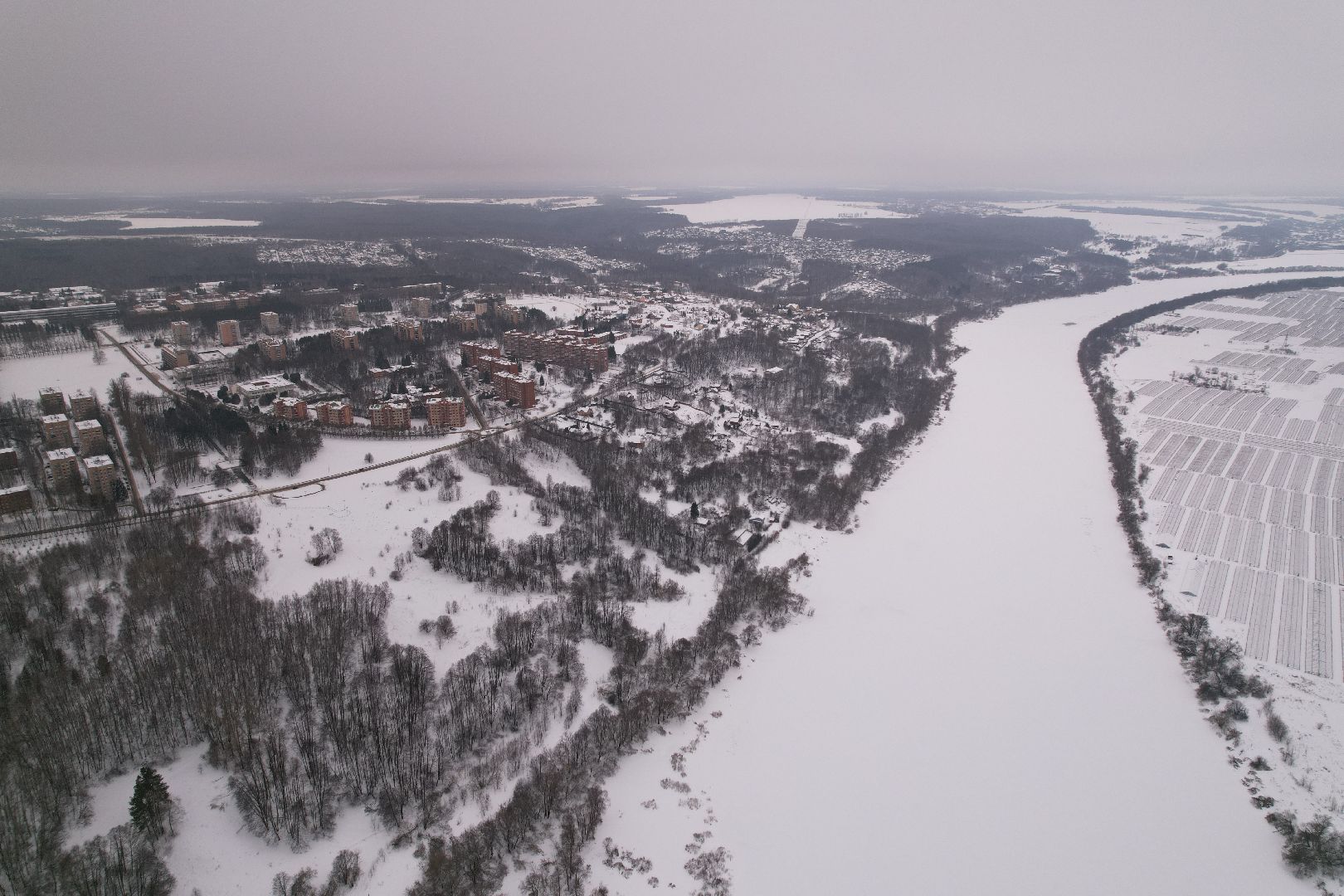 видео с коптера, пущино, смотровая,