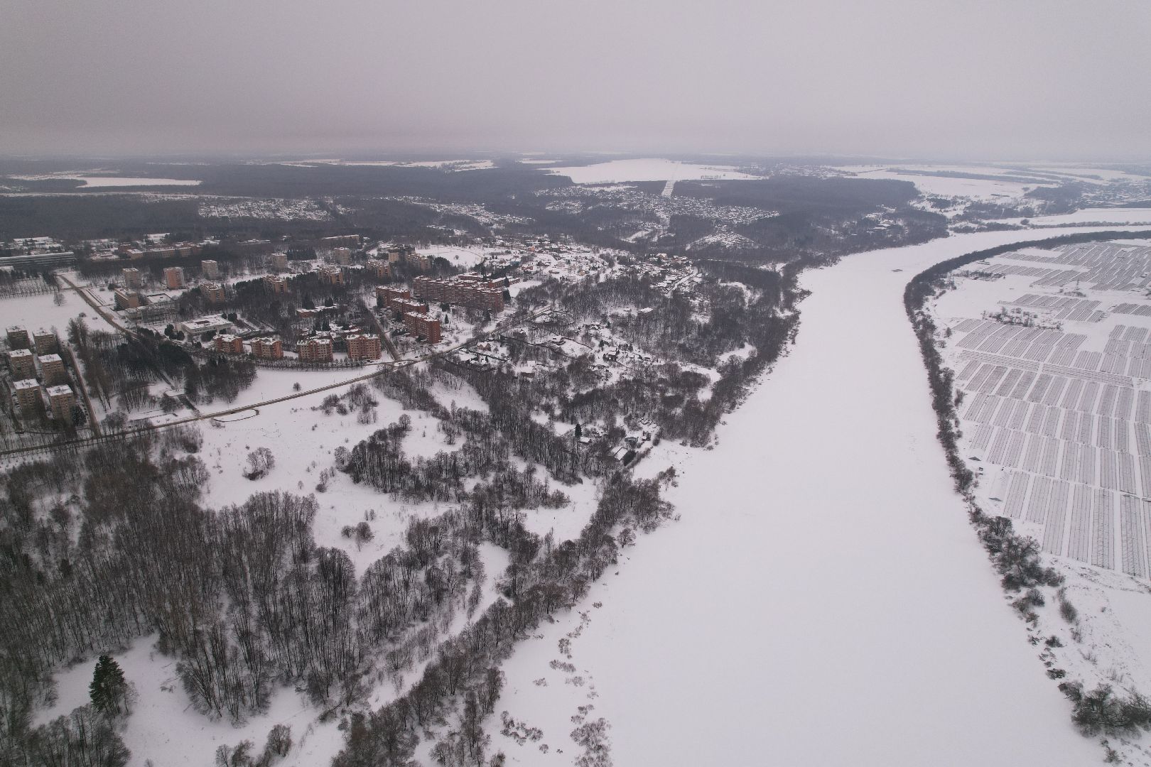 видео с коптера, пущино, смотровая,
