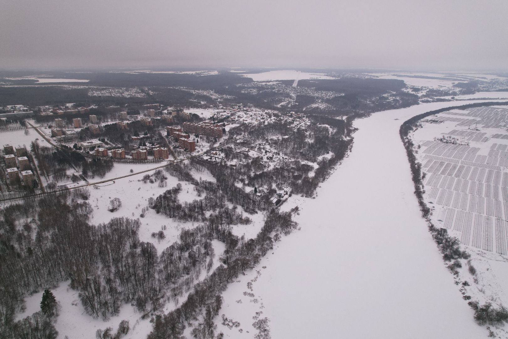 видео с коптера, пущино, смотровая,