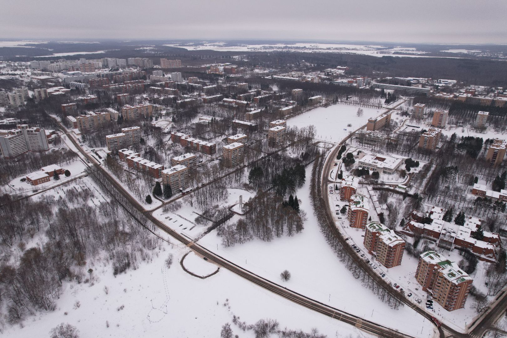 видео с коптера, пущино, смотровая,