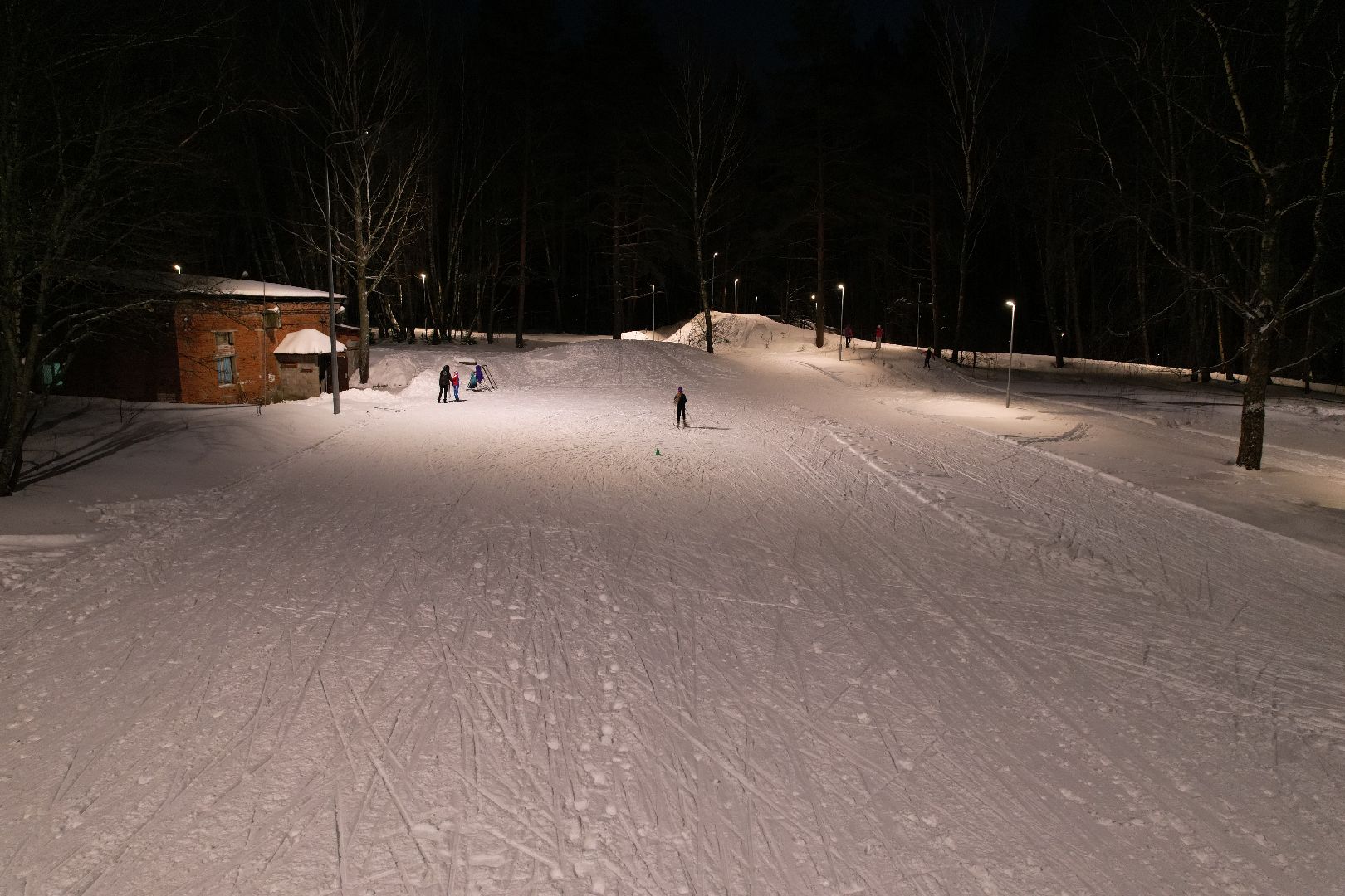 видео с коптера, пущино, лыжня,
