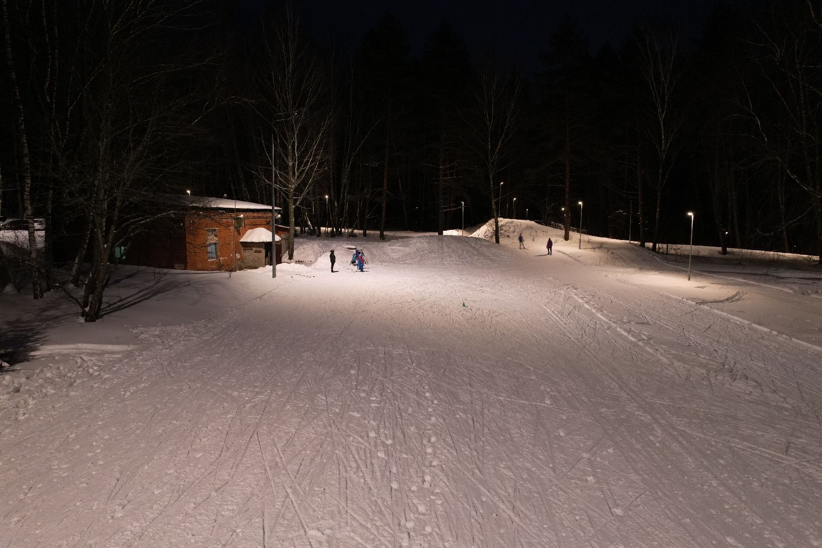 видео с коптера, пущино, лыжня,