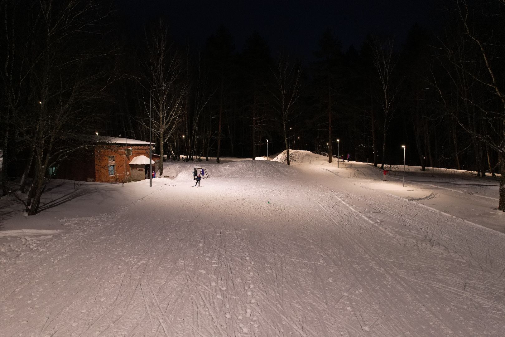 видео с коптера, пущино, лыжня,
