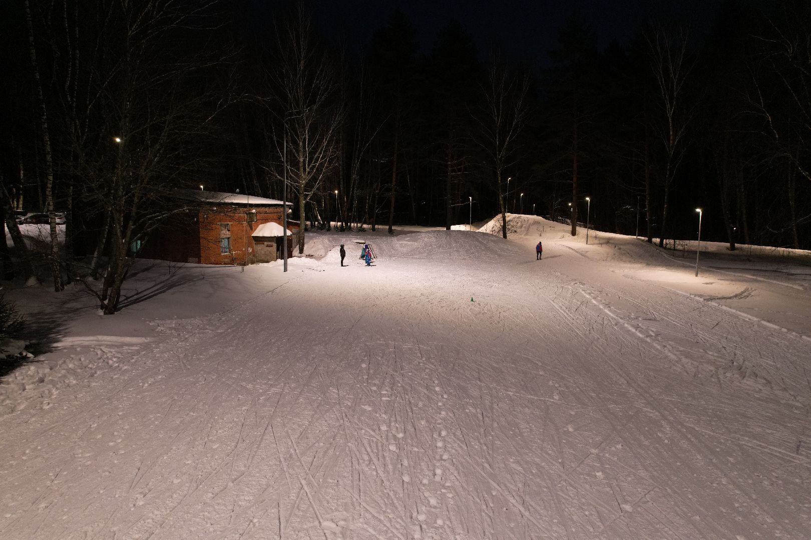 видео с коптера, пущино, лыжня,