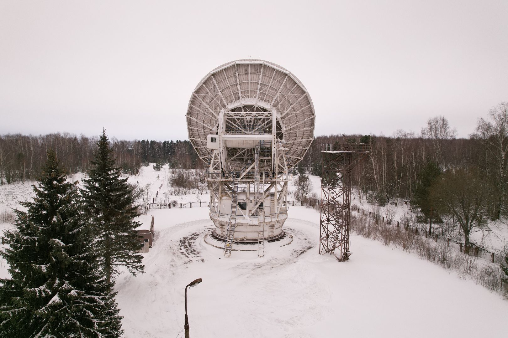 видео с коптера, пущино, абсерватория,