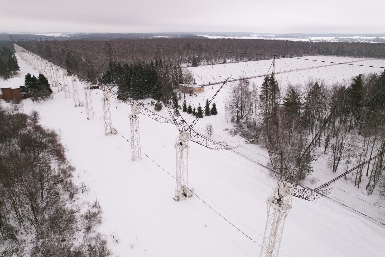 видео с коптера, пущино, абсерватория,