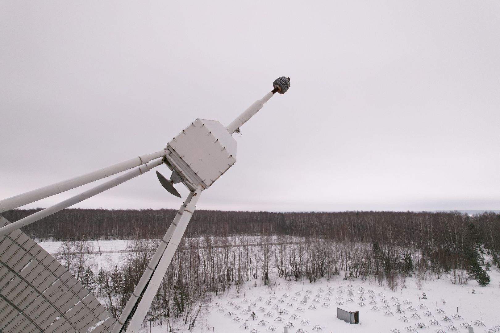 видео с коптера, пущино, абсерватория,