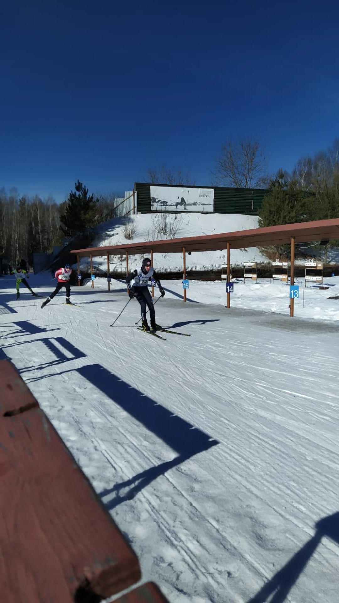 стадион, снег, детский спорт,