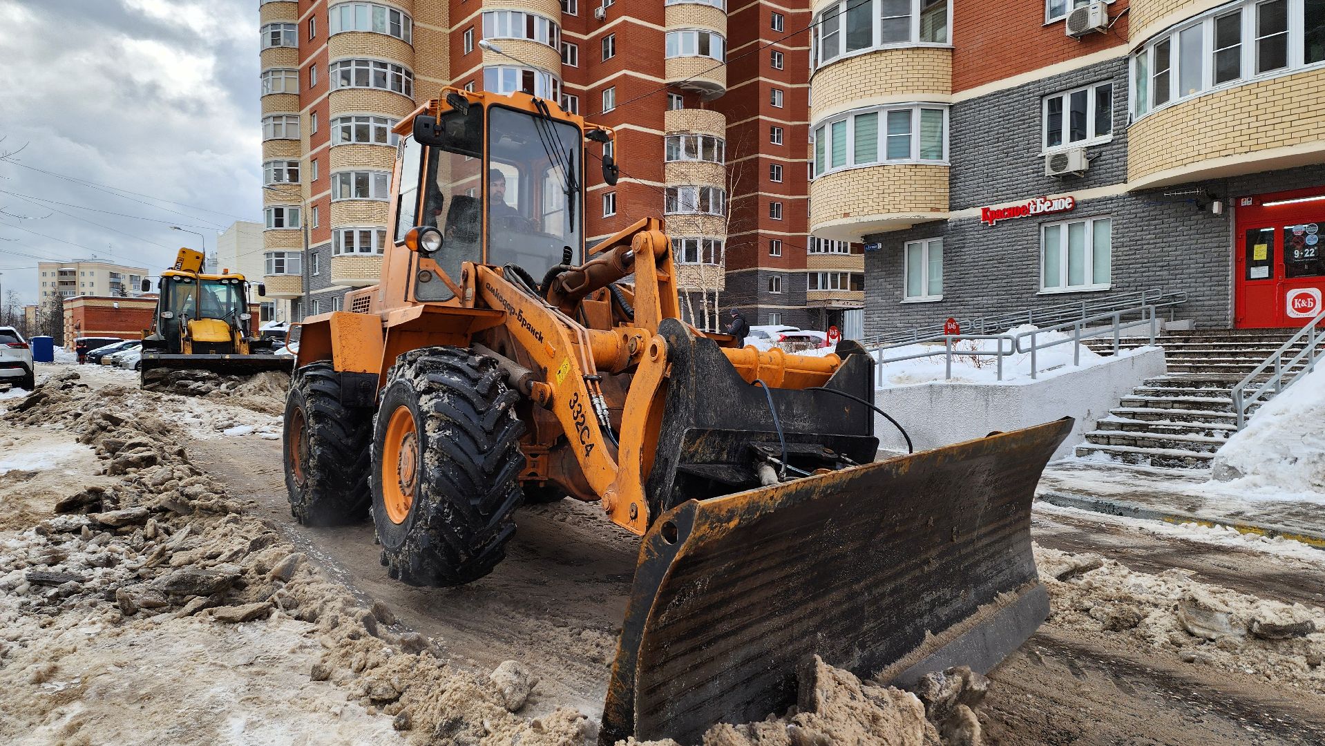 подмосквье, Городской округ Пушкинский, ивантеевка, уборка дворов, уборка дорог, снег, благоуйстройство,
