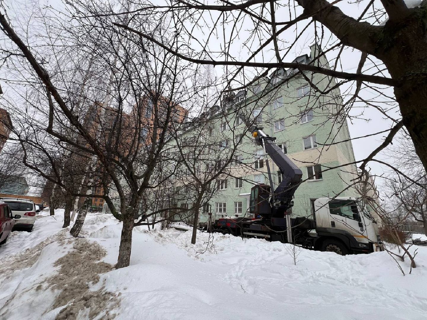 Реутов, ЖКХ, сосульки, снег, наледь, крыша,