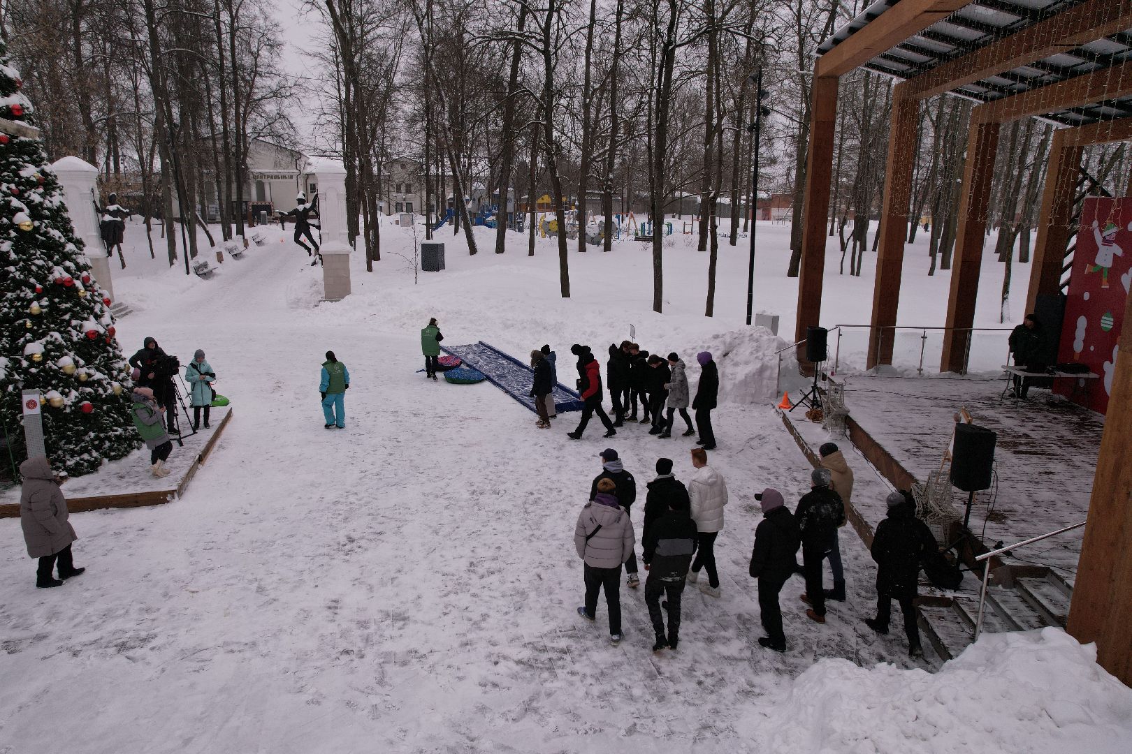 видео с коптера, парк, серпухов,
