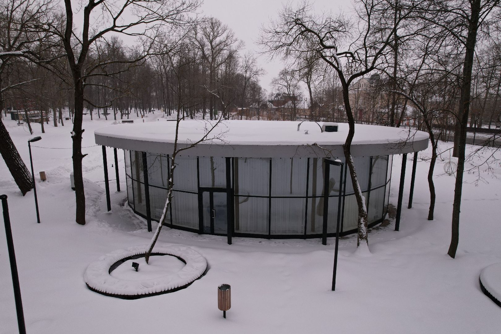 видео с коптера, парк, серпухов,