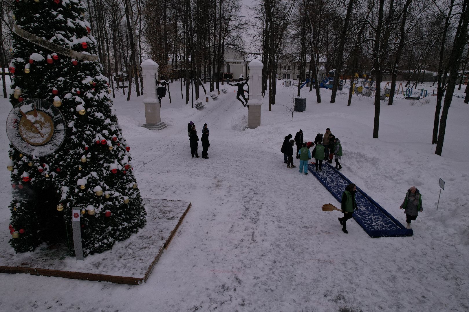 видео с коптера, парк, серпухов,