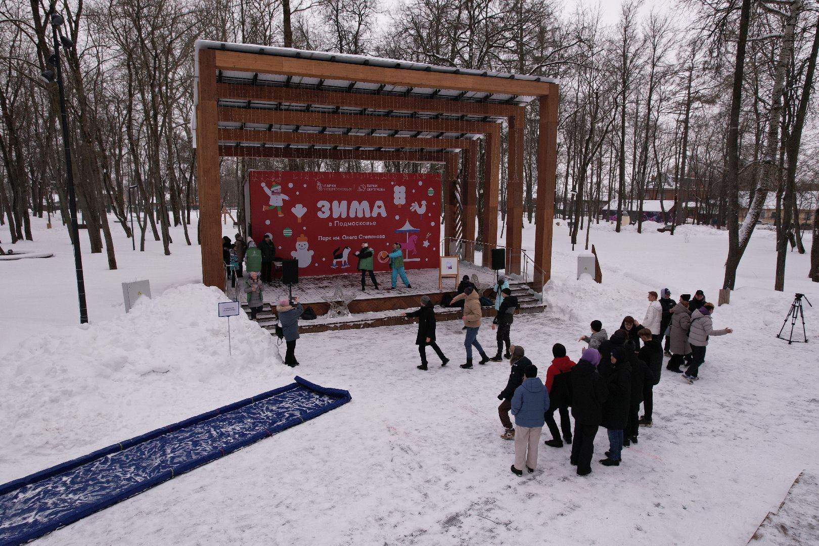 видео с коптера, парк, серпухов,