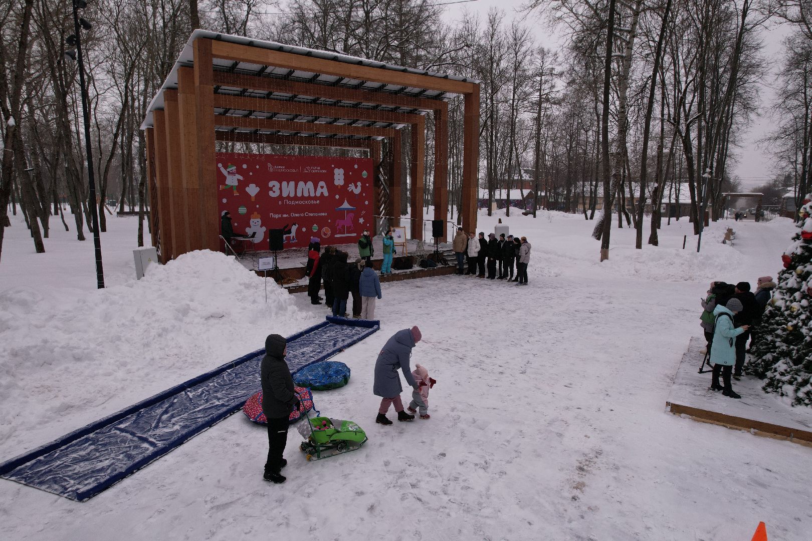 видео с коптера, парк, серпухов,