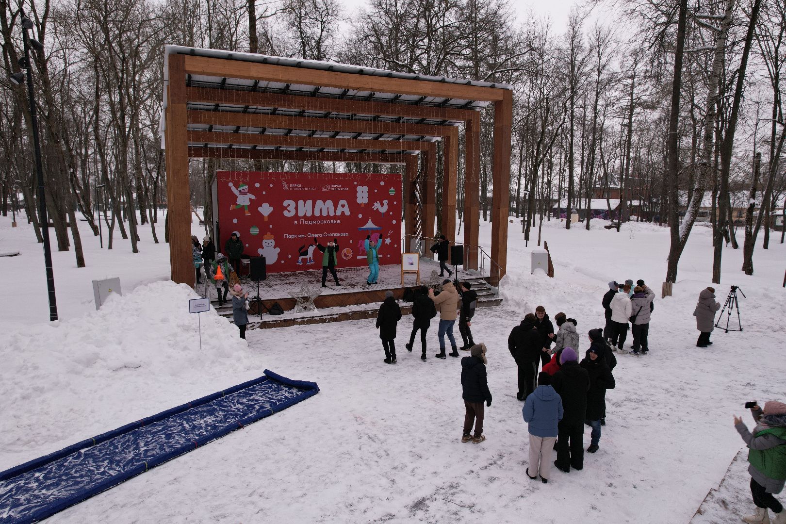 видео с коптера, парк, серпухов,