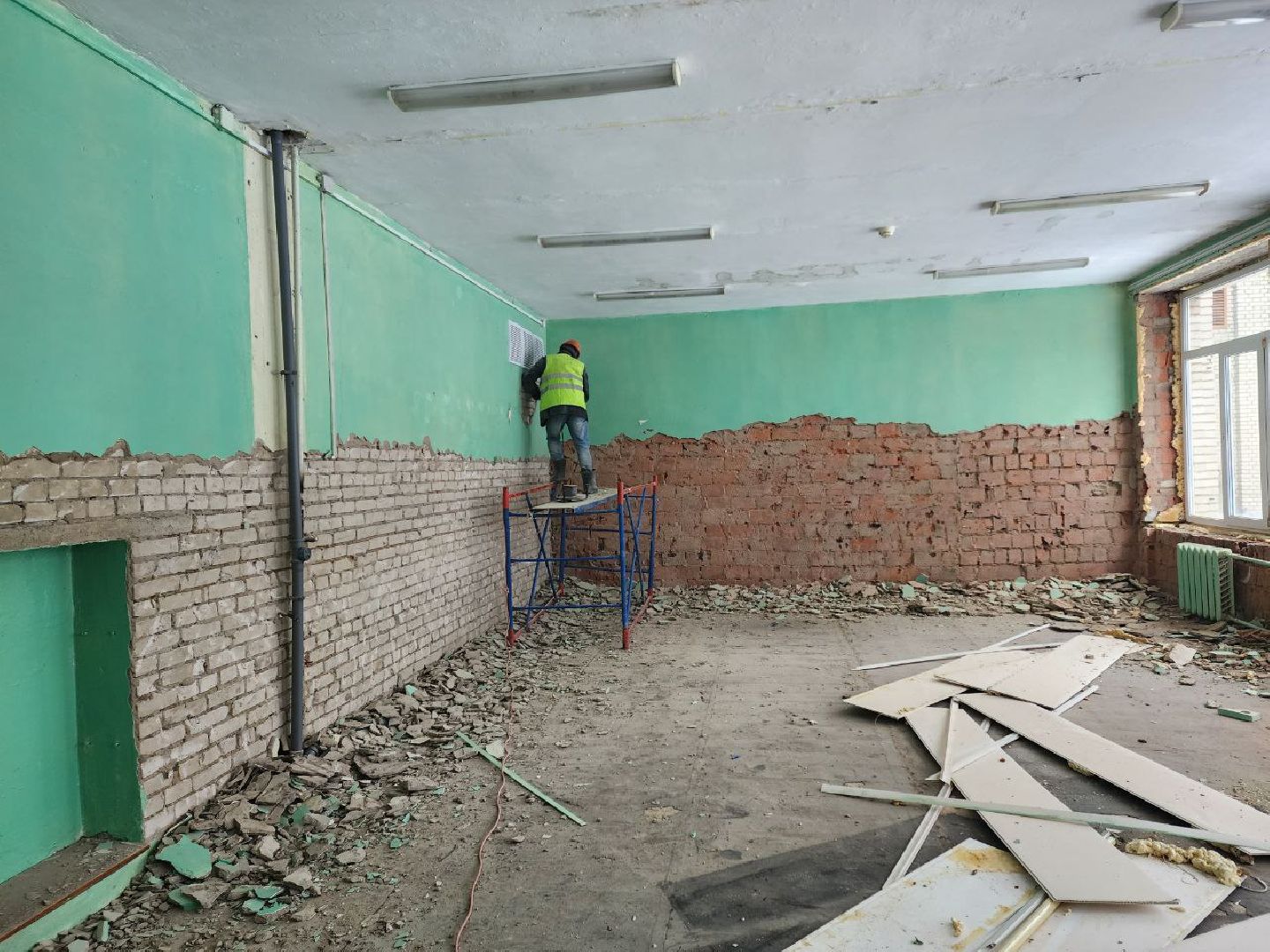 Солнечногорск, Ремонт школы, Работы, Ученики, Школа,