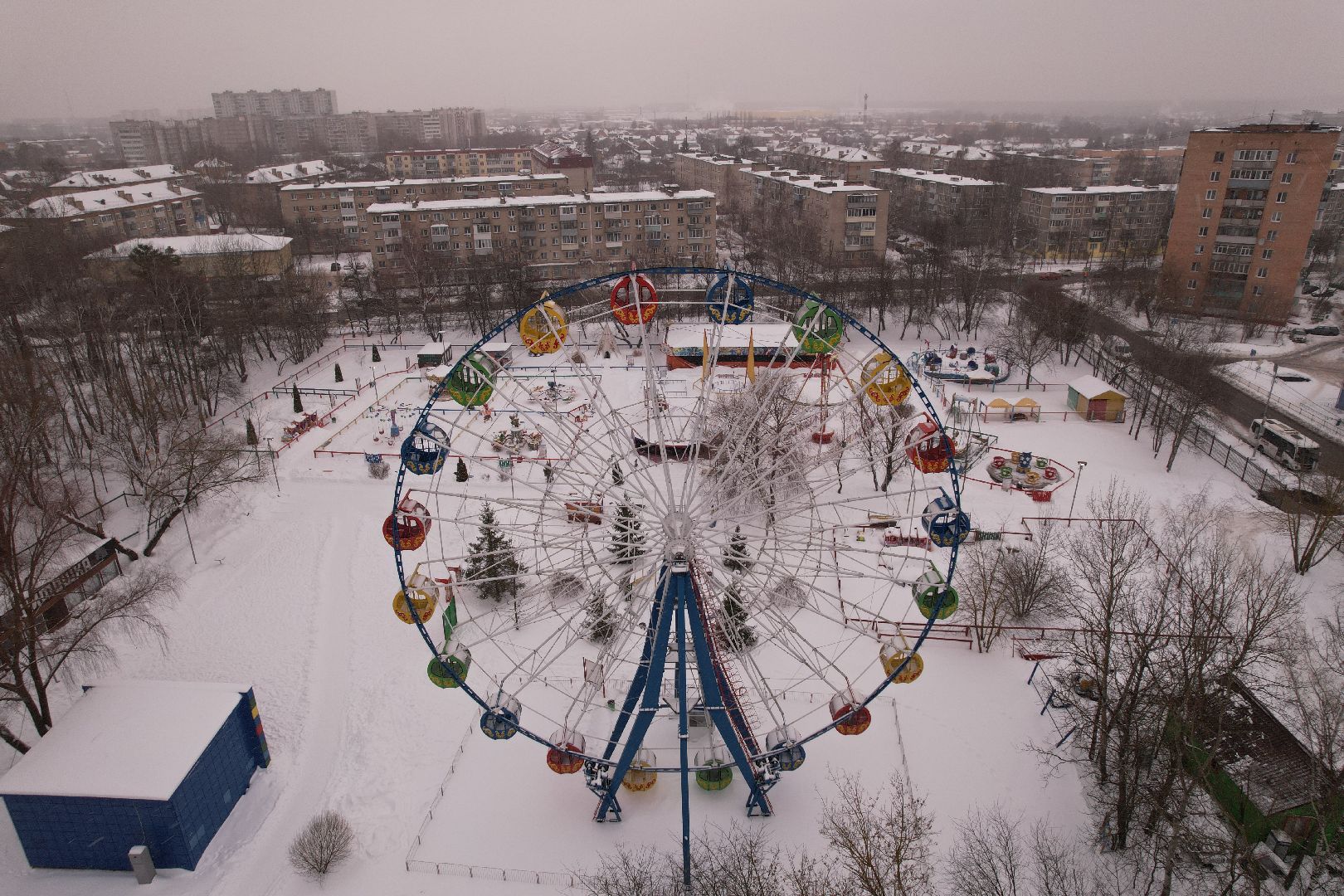 видео с коптера, питомник, парк, серпухов,