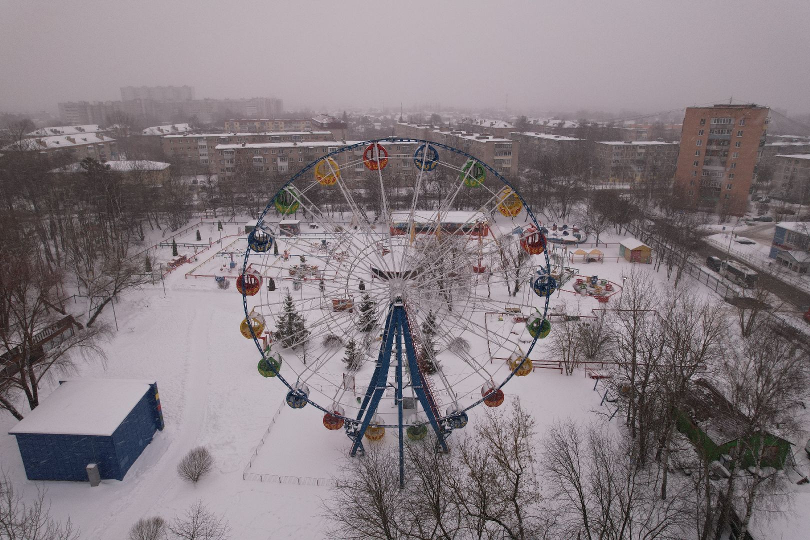 видео с коптера, питомник, парк, серпухов,
