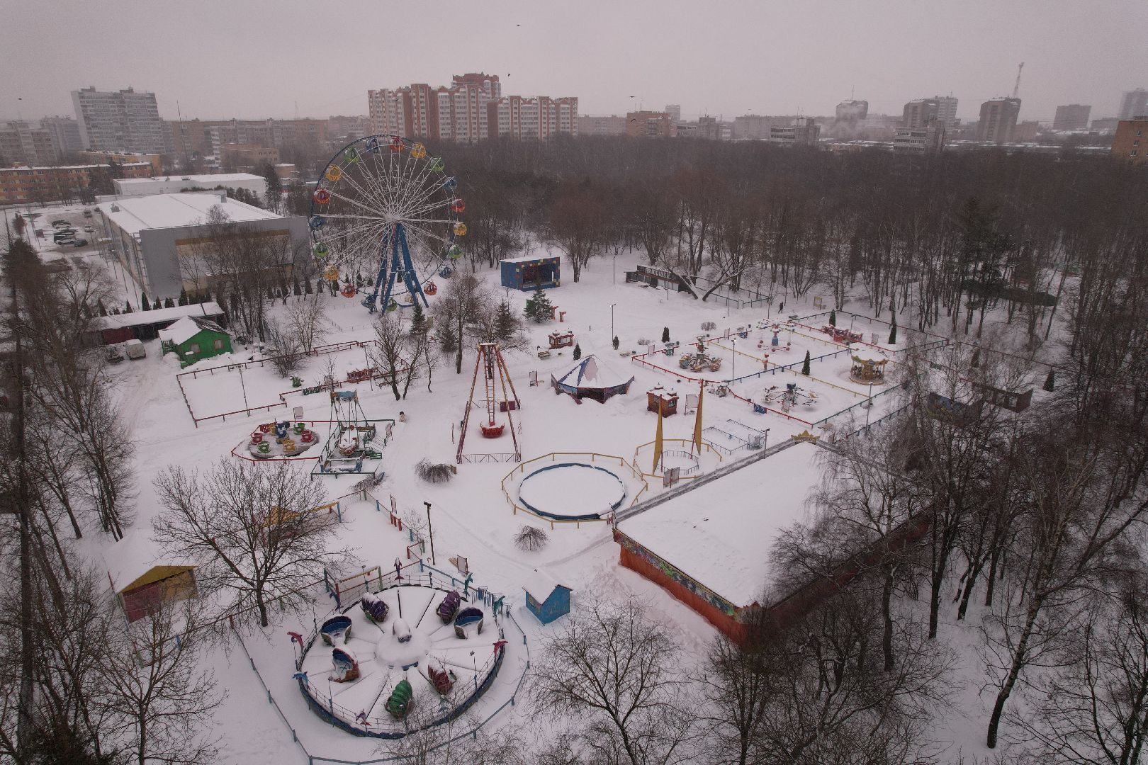 видео с коптера, питомник, парк, серпухов,