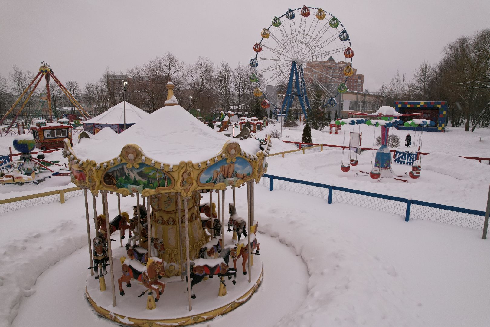 видео с коптера, питомник, парк, серпухов,