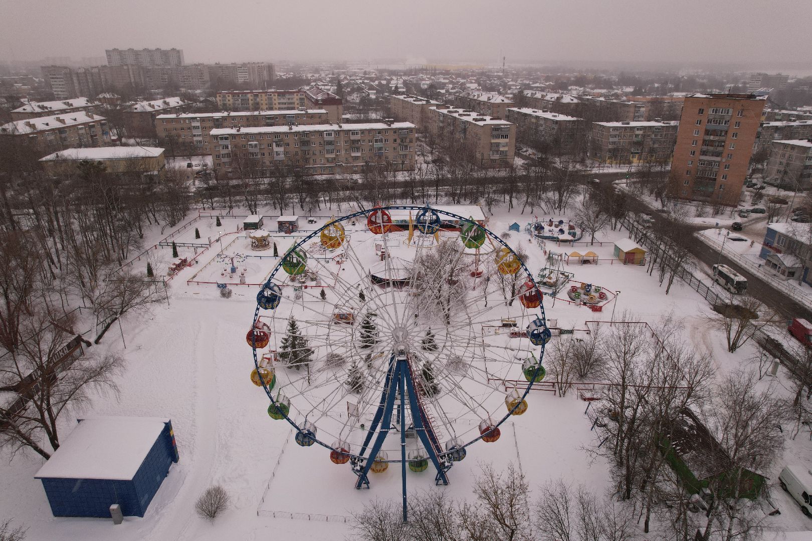 видео с коптера, питомник, парк, серпухов,