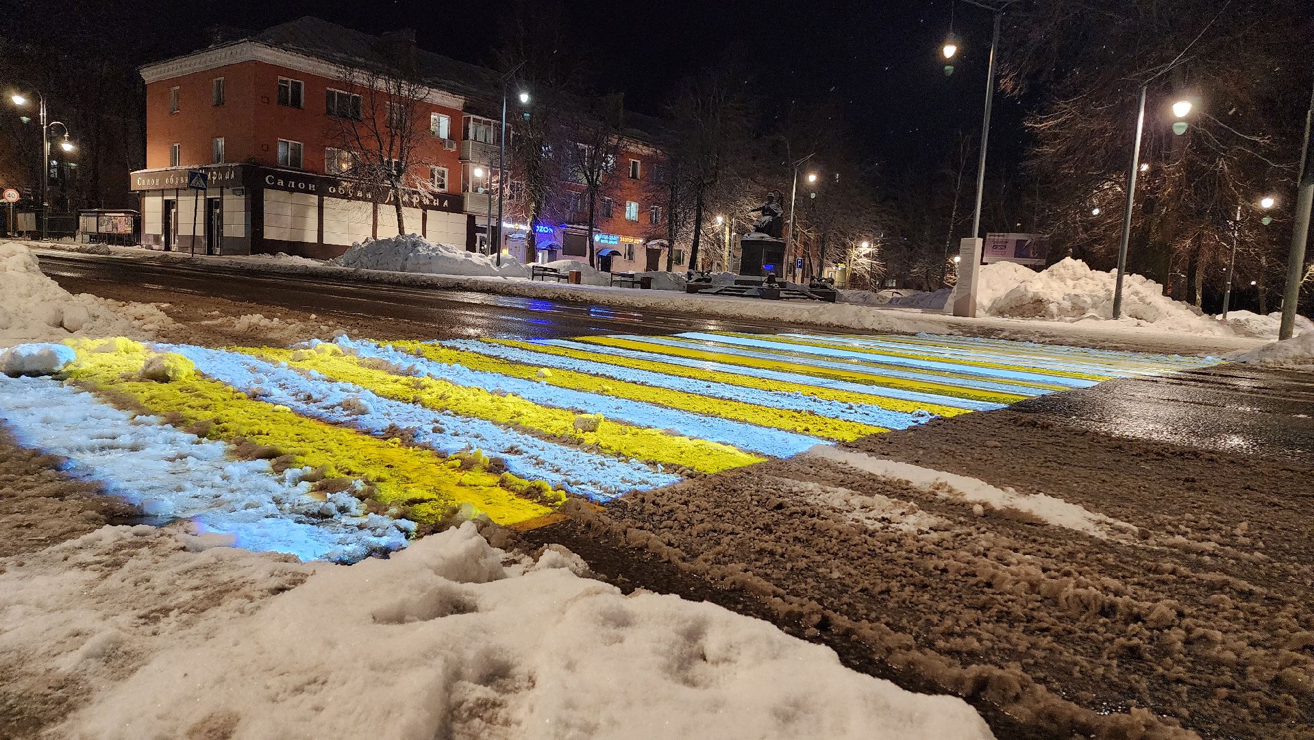 Проекционный пешеходный переход, Егорьевск, Подмосковье, московская область,