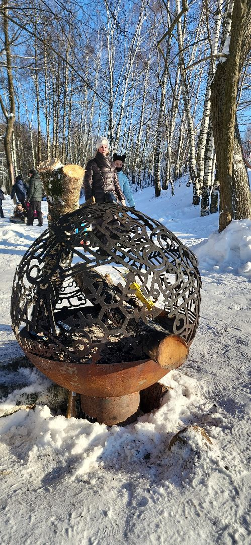 электросталь, парк, снежная горка, зима, зима 2024, зима в парках, зима в подмосковье, безопасность детей,