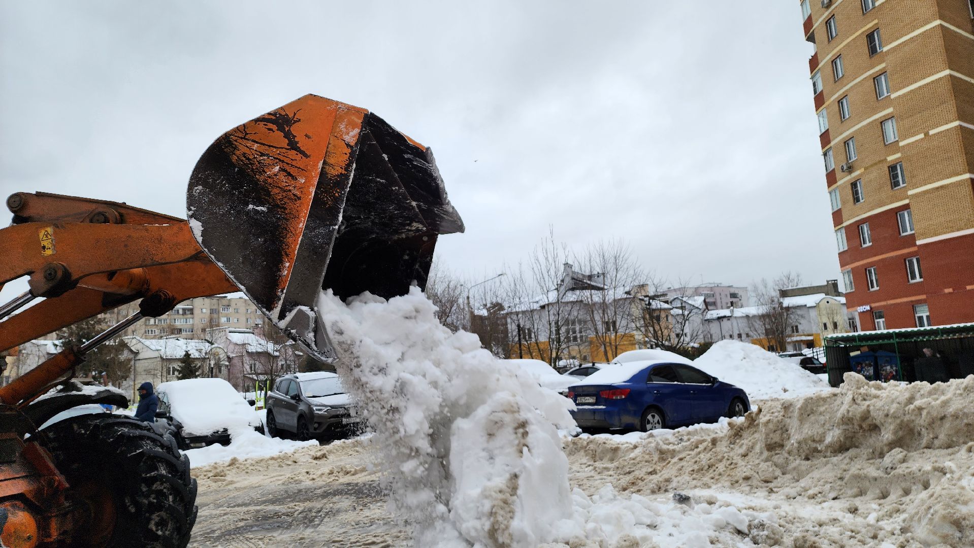 Подмосковье, Городской округ Пушкинский, Ивантеевка, снег, ЖКХ, городское хозяйство ивантеевка, уборка дворов,