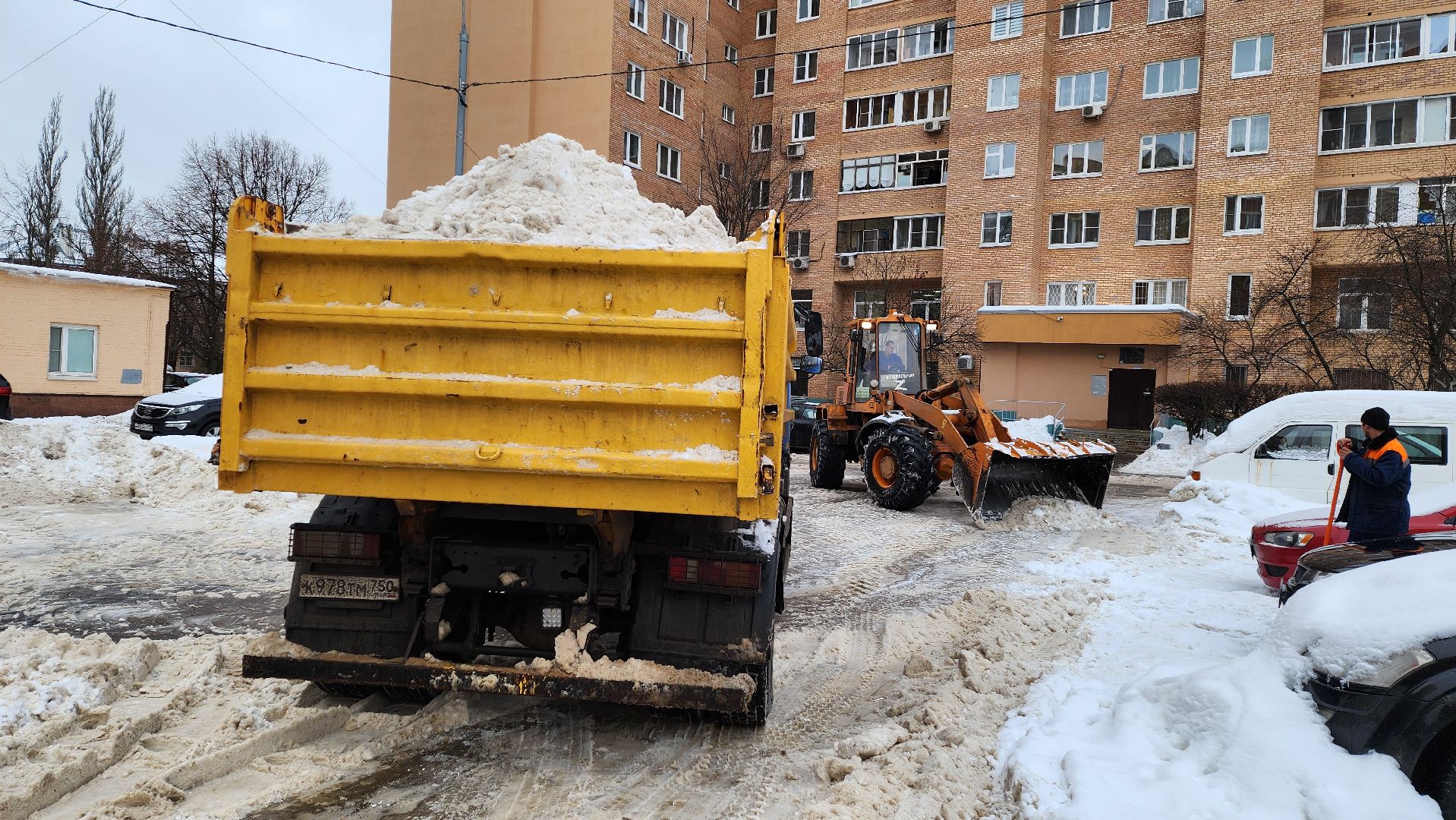 Подмосковье, Городской округ Пушкинский, Ивантеевка, снег, ЖКХ, городское хозяйство ивантеевка, уборка дворов,