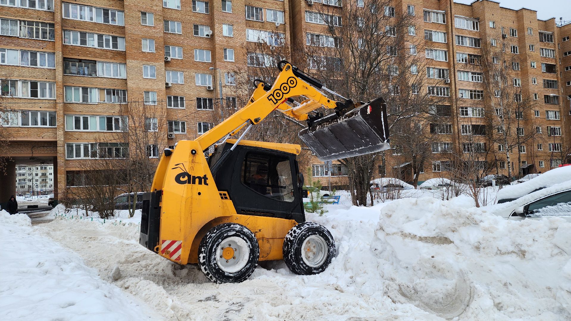 Подмосковье, Городской округ Пушкинский, Ивантеевка, снег, ЖКХ, городское хозяйство ивантеевка, уборка дворов,