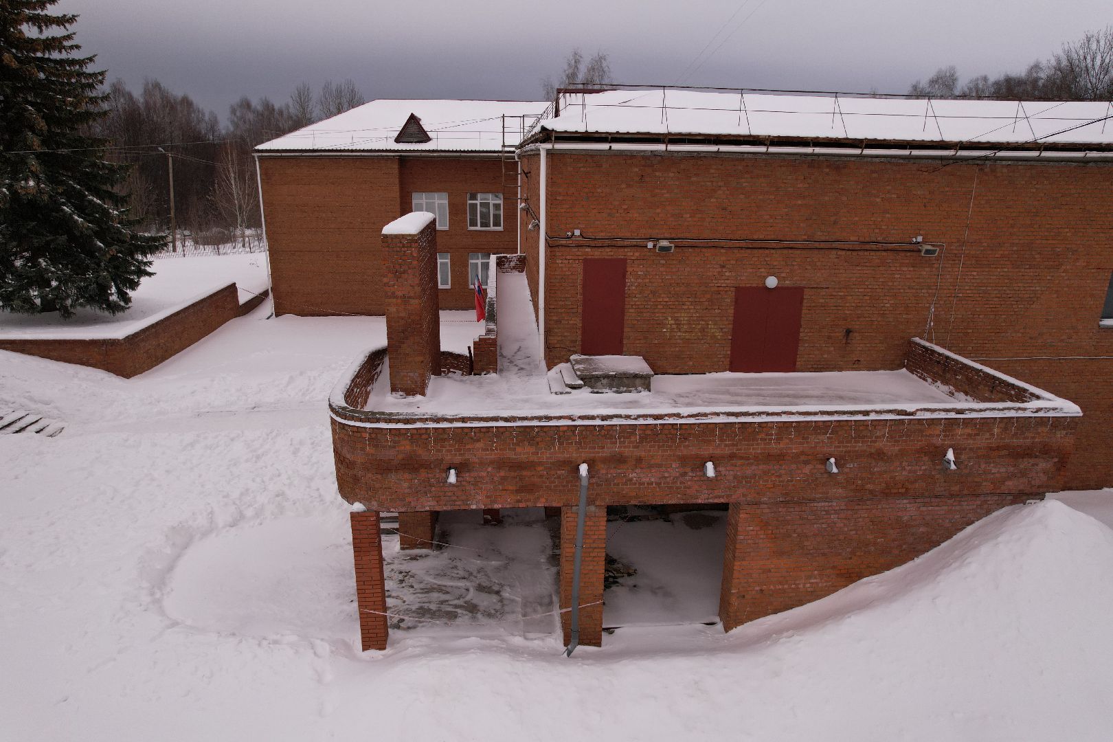 видео с коптера, школа, пущино,