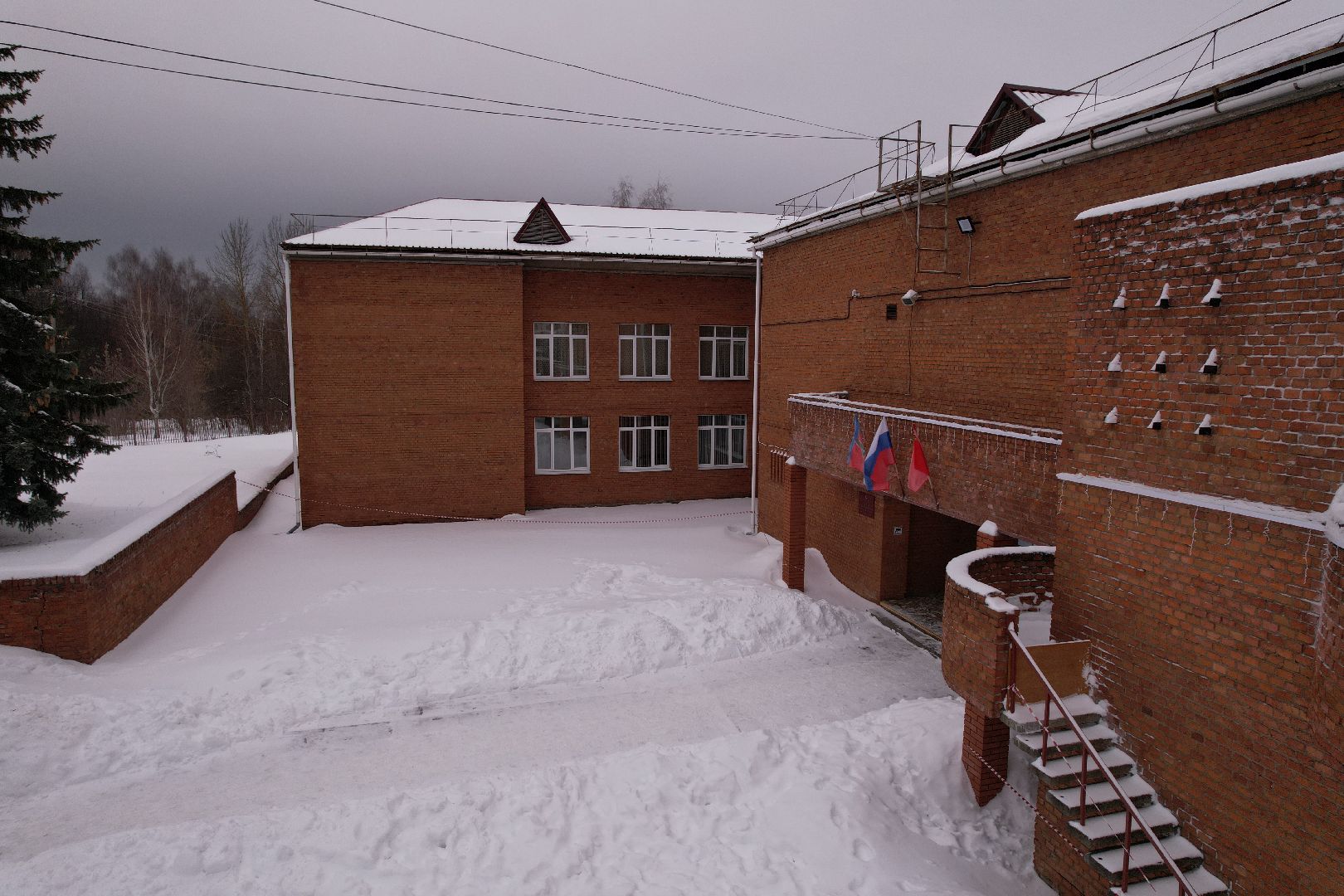 видео с коптера, школа, пущино,