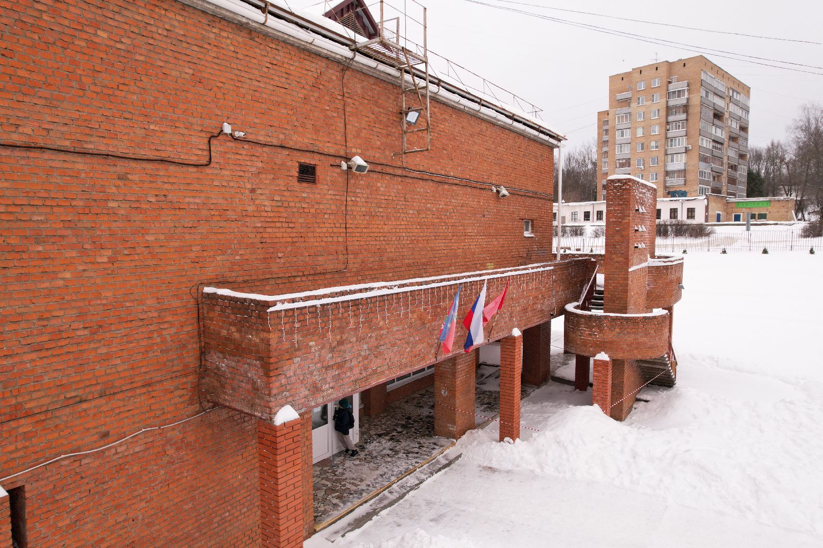 видео с коптера, школа, пущино,