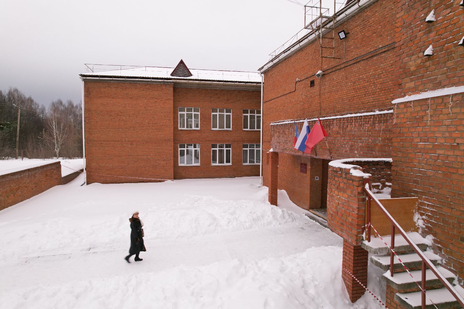 видео с коптера, школа, пущино,