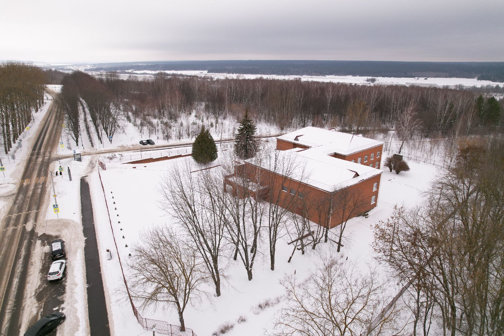 видео с коптера, школа, пущино,