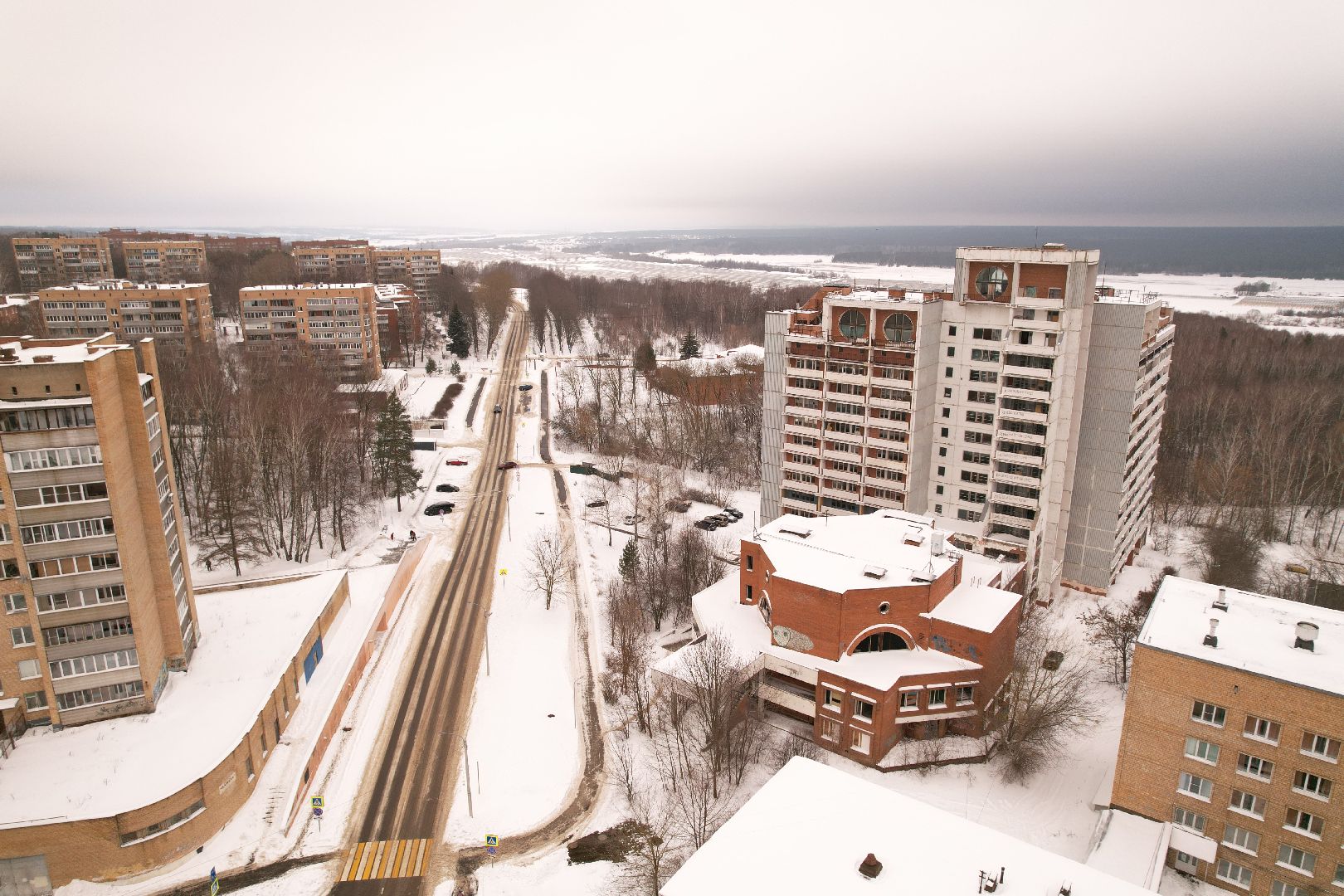 видео с коптера, дом, пущино,