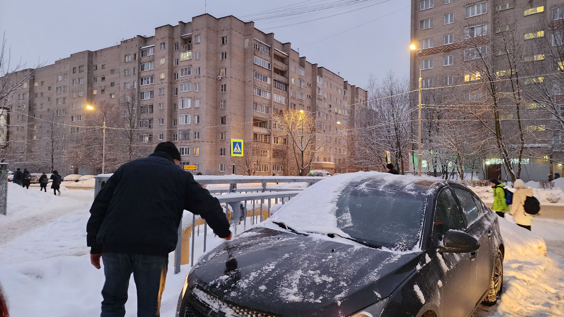 Подмосковье, Городской округ Пушкинский, Ивантеевка, Циклон Ольга, Снегопад, Погода,