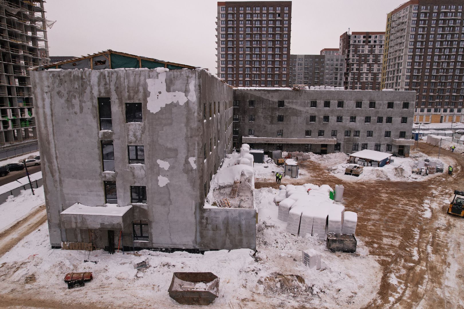 видео с коптера, поликлиника, ленинский,