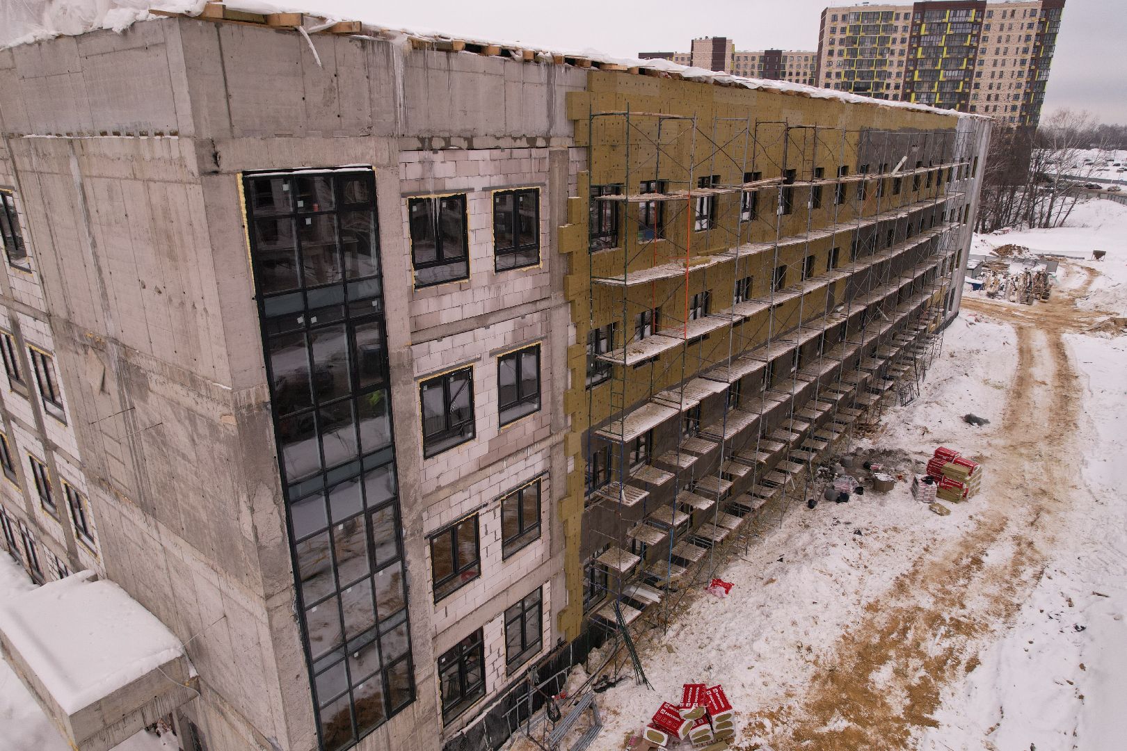 видео с коптера, поликлиника, ленинский,