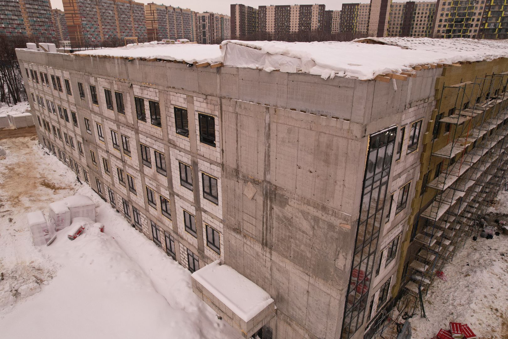 видео с коптера, поликлиника, ленинский,