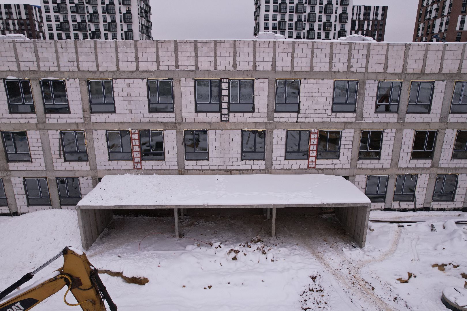 видео с коптера, школа,