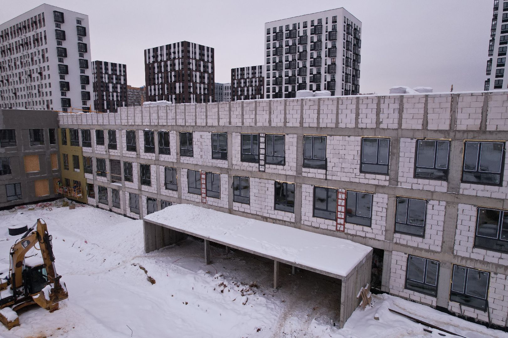 видео с коптера, школа,