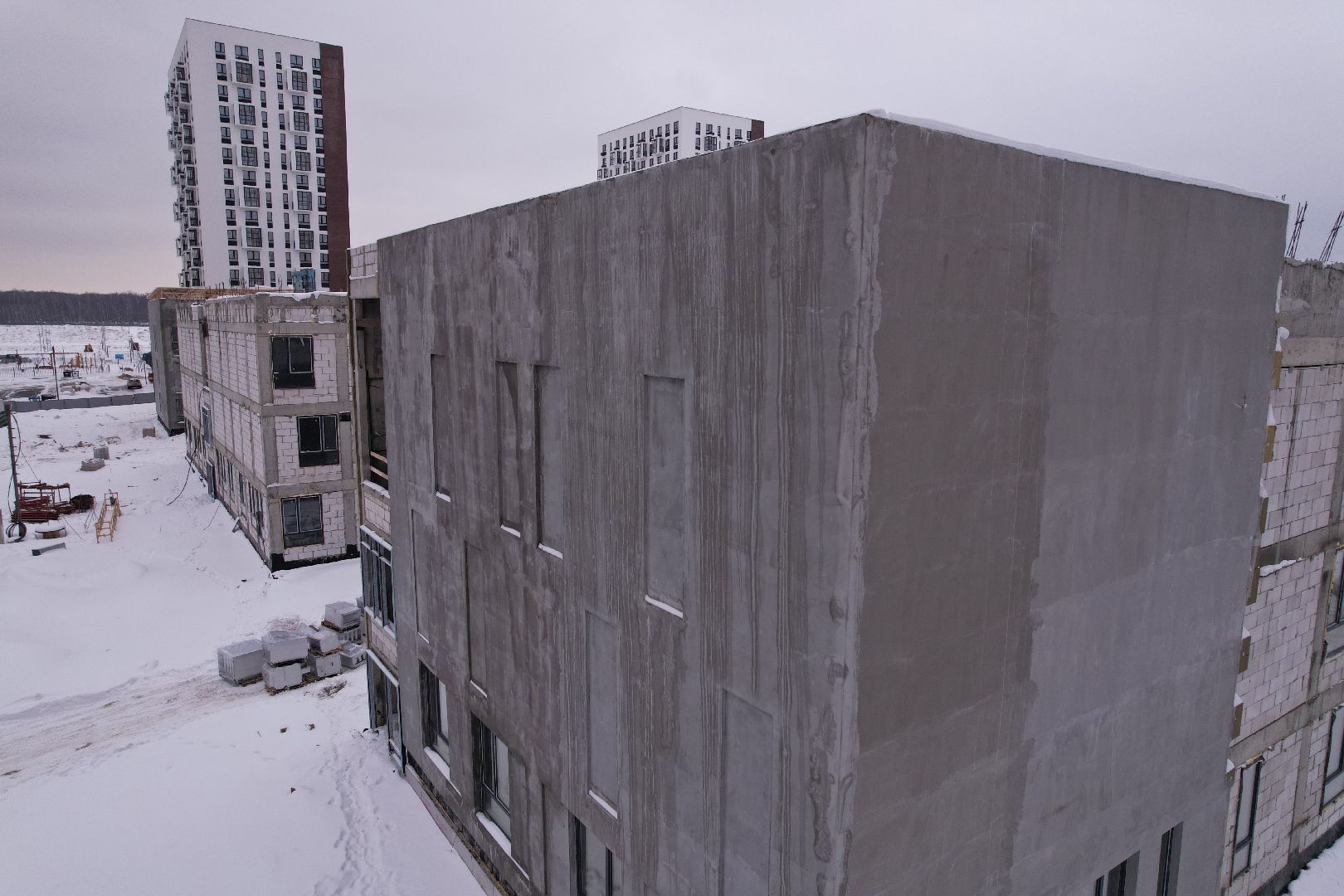 видео с коптера, школа,