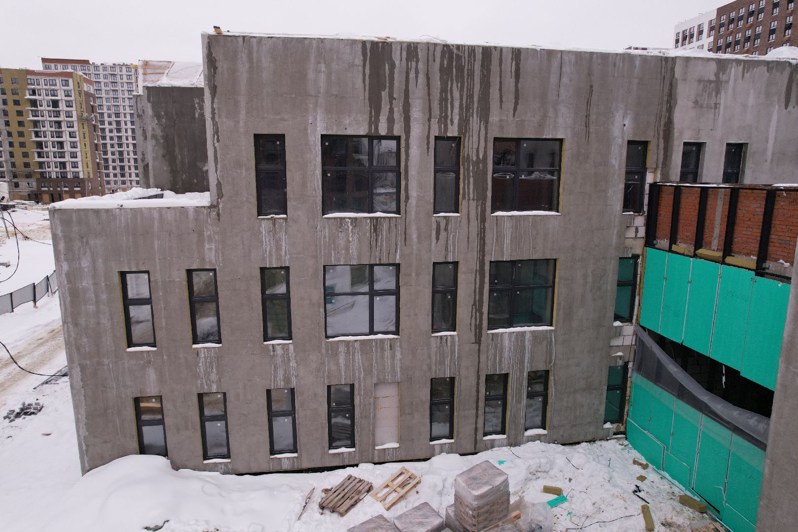 видео с коптера, детский сад,